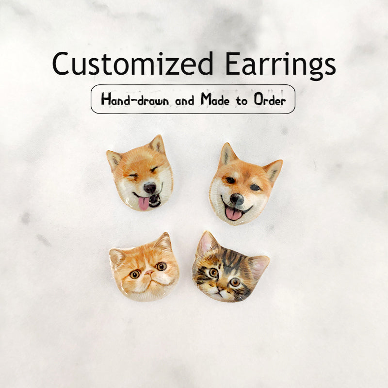 Customized Earrings with your Favorite Pet Photos (per pair)