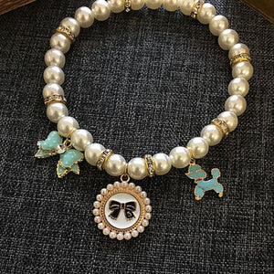 Pearl Necklace with Charms