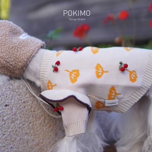 Pokimo Fall/Wnter Cherry Sweater & Bear Hat